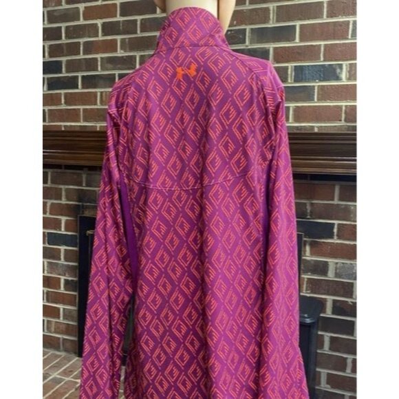 Women Under Armour Heat Gear Long Sleeve Purple Fitted Turtle Neck Shirt Large - Picture 10 of 10